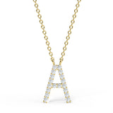 PENELOPE | Diamond Letter Pendant in 18ct Yellow Gold (A-Z)