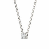 ADRIANA | Round Diamond 4 Prong Solitaire Pendant in White Gold
