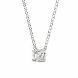 ADRIANA | Round Diamond 4 Prong Solitaire Pendant in White Gold