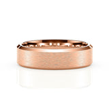 AIDEN | Flat Bevelled Edge Ring in Rose Gold (4mm-8mm)