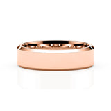 AIDEN | Flat Bevelled Edge Ring in Rose Gold (4mm-8mm)