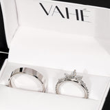 AIDEN | Flat Bevelled Edge & Custom Marquise Arch Ring