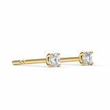 ALICE | Round Brilliant 4 Prong Diamond Studs in Yellow Gold (0.20ct - 1.00ct tw.)