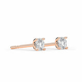 ALICE | Round Brilliant 4 Prong Diamond Studs in Rose Gold (0.20ct - 1.00ct tw.)