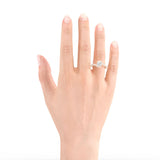 AMARA | Double Row Pavé Twist Round Brilliant Diamond Ring in Rose Gold