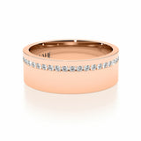 ANTHONY | Channel Set Flat Profile Ring in Rose Gold (0.69ct tw.)
