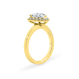 ARI | Scalloped Pavé Heart Diamond Ring in Yellow Gold