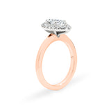 ARI | Scalloped Pavé Marquise Diamond Ring in Rose & White Gold