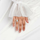 ARI | Scalloped Pavé Marquise Diamond Ring in Yellow Gold