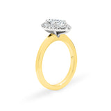 ARI | Scalloped Pavé Marquise Diamond Ring in Yellow & White Gold