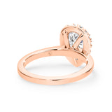 ARI | Scalloped Pavé Pear Shape Diamond Ring in Rose Gold