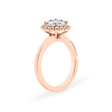 ARI | Scalloped Pavé Round-Brilliant Diamond Ring in Rose Gold