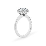 ARI | Scalloped Pavé Round-Brilliant Diamond Ring in Platinum