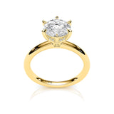ARIA | Hidden Halo Round Brilliant Diamond Ring in Yellow Gold