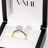 ARIA | Hidden Halo Round Brilliant Diamond Ring in 18ct Yellow & White Gold