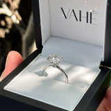 ARIA | Hidden Halo Round Brilliant Diamond Ring in 18ct White Gold