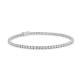 ARIEL | Round Brilliant Diamond 4 Prong Classic Tennis Bracelet in White Gold (3.00ct - 29.00ct)