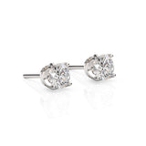 ASHER | Round Brilliant Diamond Studs in White Gold (0.60ct - 1.00ct tw.)