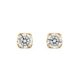 ASHER | Round Brilliant Diamond Studs in Yellow Gold (0.60ct - 1.00ct tw.)