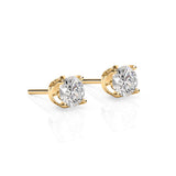 ASHER | Round Brilliant Diamond Studs in Yellow Gold (0.60ct - 1.00ct tw.)