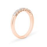 AURORA | Double Base Shared Prong Round Diamond Ring in Rose Gold (0.28ct - 0.44ct tw.)