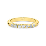 AURORA | Double Base Shared Prong Round Diamond Ring in Yellow Gold (0.28ct - 0.44ct tw.)