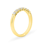 AURORA | Double Base Shared Prong Round Diamond Ring in Yellow Gold (0.28ct - 0.44ct tw.)