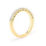AURORA | Double Base Shared Prong Round Diamond Ring in Yellow Gold (0.28ct - 0.44ct tw.)