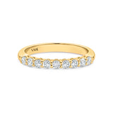AURORA | Double Base Shared Prong Round Diamond Ring in Yellow Gold (0.28ct - 0.44ct tw.)