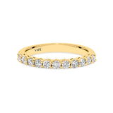 AURORA | Double Base Shared Prong Round Diamond Ring in Yellow Gold (0.28ct - 0.44ct tw.)