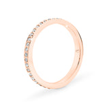 AVA | Bead & Bright-Cut Diamond Ring in Rose Gold (0.42ct tw.)