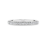 AVA | Bead & Bright-Cut Diamond Ring in Platinum (0.42ct tw.)