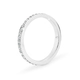 AVA | Bead & Bright-Cut Diamond Ring in Platinum (0.42ct tw.)
