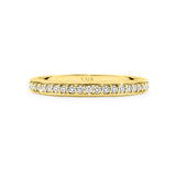 AVA | Bead & Bright-Cut Diamond Ring in Yellow Gold (0.42ct tw.)