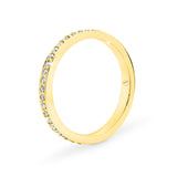 AVA | Bead & Bright-Cut Diamond Ring in Yellow Gold (0.42ct tw.)