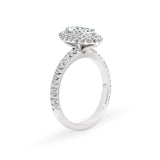AVA | French Pavé Halo Marquise Diamond Ring in White Gold