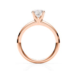 AZRA | Classic Solitaire Round Brilliant Diamond Ring in Rose Gold