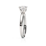 AZRA | Classic Solitaire Round Brilliant Diamond Ring in White Gold