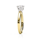 AZRA | Classic Solitaire Round Brilliant Diamond Ring in Yellow & White Gold