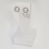 Akoya Pearl & Diamond Halo Earrings in 18ct White Gold