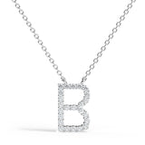 PENELOPE | Diamond Letter Pendant in 18ct White Gold (A-Z)