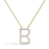 PENELOPE | Diamond Letter Pendant in 18ct Yellow Gold (A-Z)