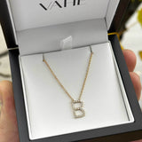 "B" Initial Pendant in Yellow Gold (0.24ct tw.)