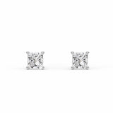 BELLA | Princess Cut Diamond Studs in White Gold (0.50ct tw.)