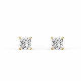 BELLA | Princess Cut Diamond Studs in Yellow Gold (0.50ct tw.)