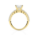 BROOKLYN | Claw Set Tapered Solitaire Princess Diamond Ring in Yellow Gold