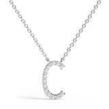 PENELOPE | Diamond Letter Pendant in 18ct White Gold (A-Z)