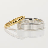 JACKSON | Brushed Inlay Ring & LILY | Classic Quarter Domed Ring