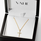 CHRISTINE | Diamond Cross Pendant in Yellow Gold (0.15ct tw.)