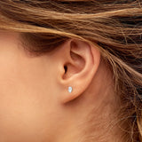 CLARA | Pear Shape Diamond Studs in White Gold (0.80ct tw.)